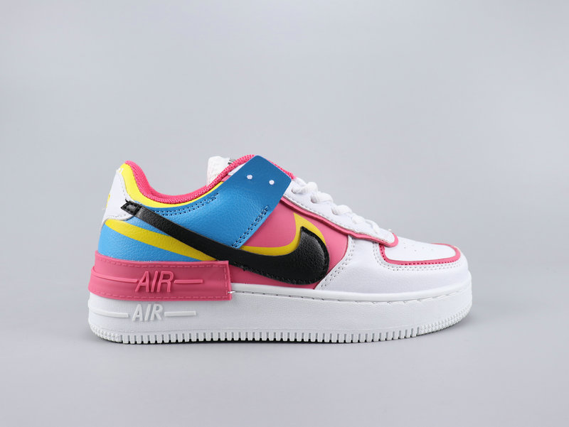 2020 Nike Air Force 1 Shadow White Pink Blue Shoes For Women